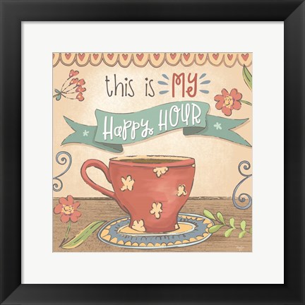 Framed Coffee Happy Hour Print