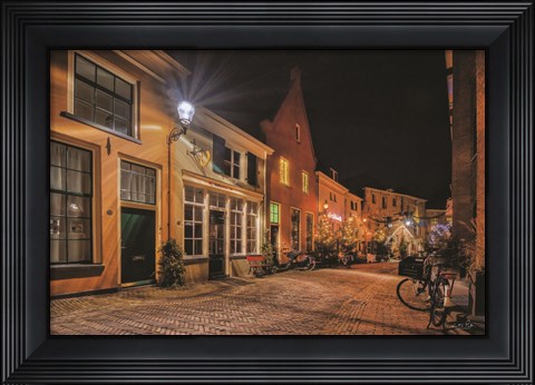 Framed Nighttime City Street 2 Print