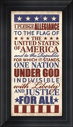 Framed Pledge of Allegiance Print