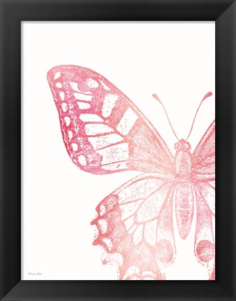 Framed Pink Butterfly I Print