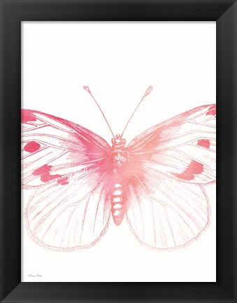 Framed Pink Butterfly III Print