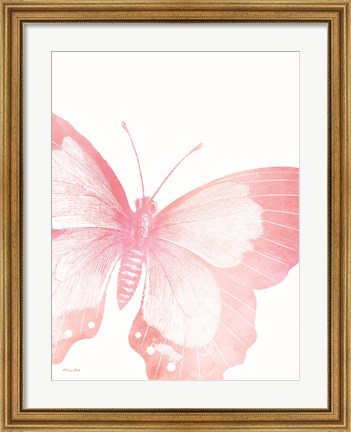 Framed Pink Butterfly V Print