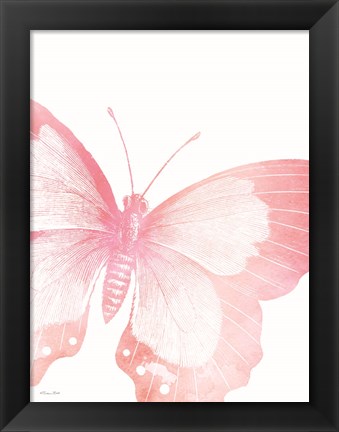 Framed Pink Butterfly V Print