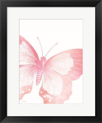 Framed Pink Butterfly V Print