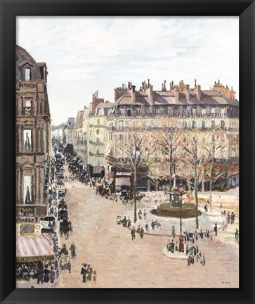 Framed La Rue Saint Honore Print