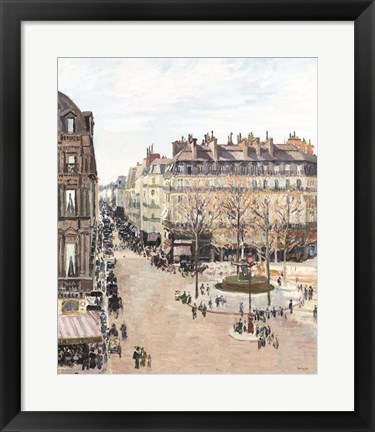 Framed La Rue Saint Honore Print