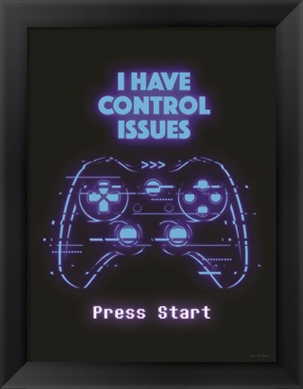 Framed Gamer Control Issues Print