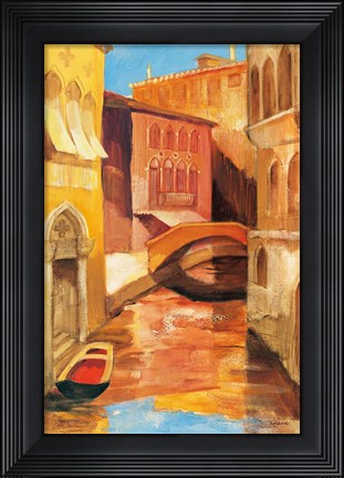 Framed Morning on the Canal I Print
