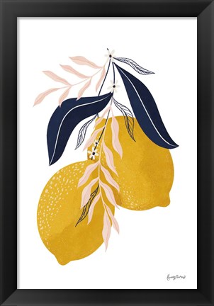 Framed Lemons II No Wedge Print