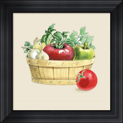 Framed Fresh From The Garden I Cream Print