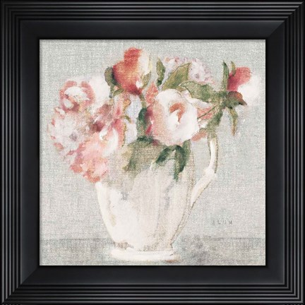 Framed Cottage Bouquet III Light Print