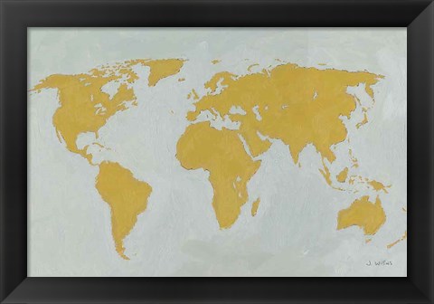 Framed Golden World Print