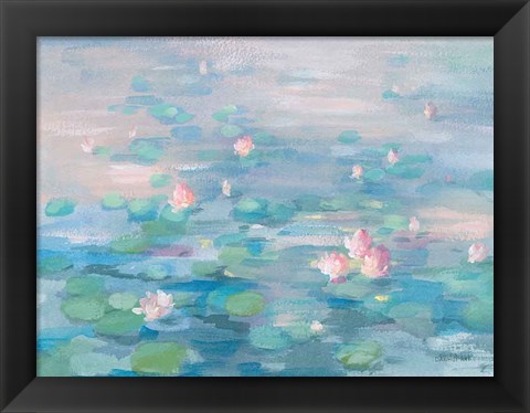 Framed Sunrise Waterlilies Print