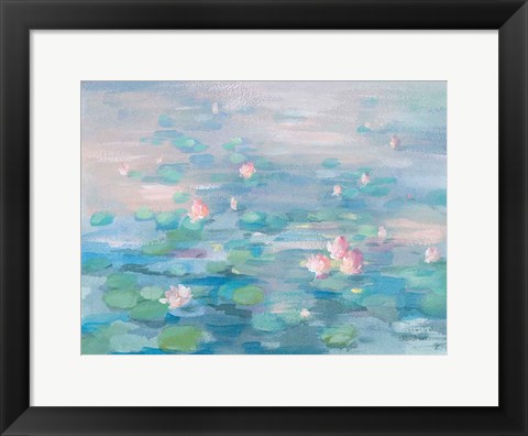 Framed Sunrise Waterlilies Print