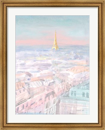 Framed Pastel Paris VI Print