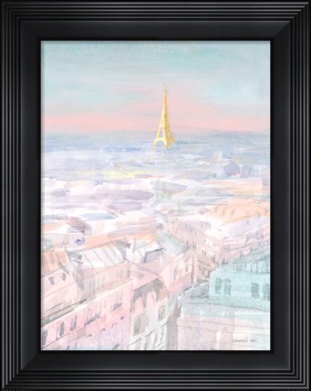 Framed Pastel Paris VI Print