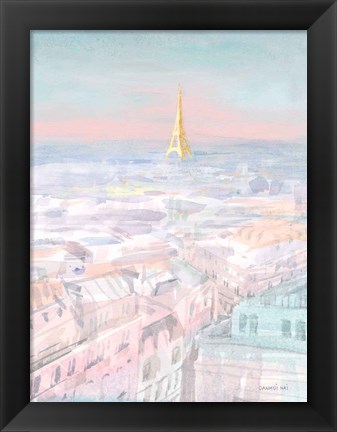 Framed Pastel Paris VI Print