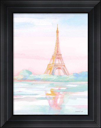 Framed Pastel Paris V Print