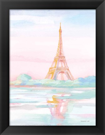 Framed Pastel Paris V Print