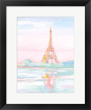 Framed Pastel Paris V Print