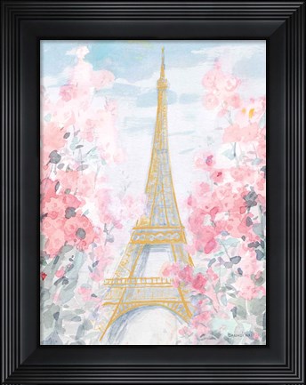 Framed Pastel Paris III Print