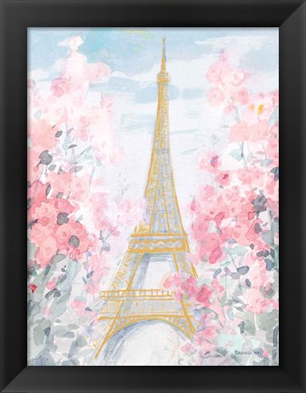 Framed Pastel Paris III Print