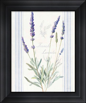 Framed Floursack Lavender I Print