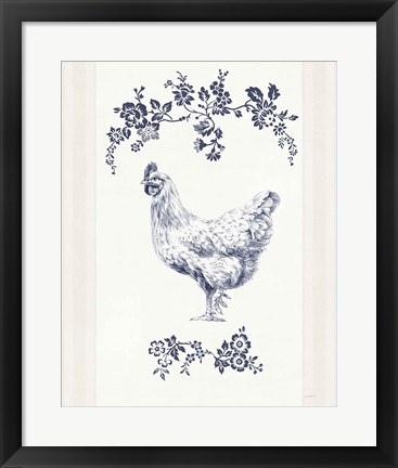 Framed Summer Chickens II Print