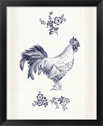 Framed Summer Chickens I Print