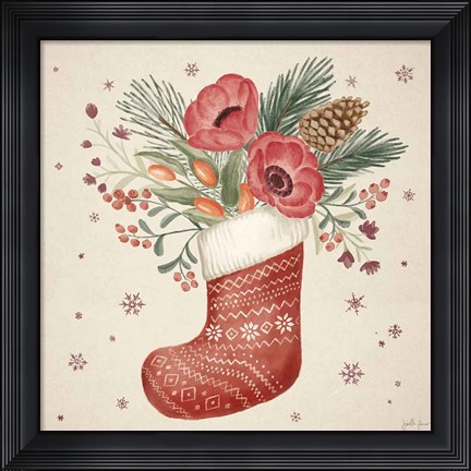 Framed Winter Blooms V Print