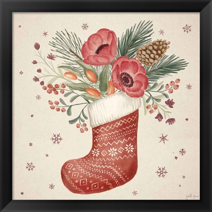 Framed Winter Blooms V Print