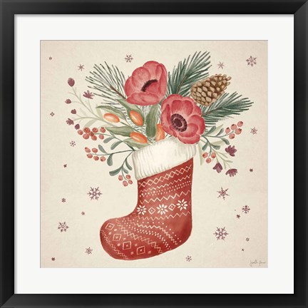 Framed Winter Blooms V Print