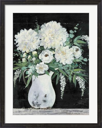 Framed Late Summer Bouquet I Black Crop Print