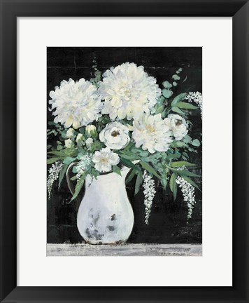 Framed Late Summer Bouquet I Black Crop Print