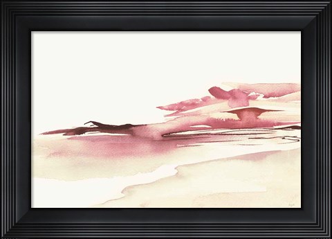 Framed Pink Coastal Sunset Print