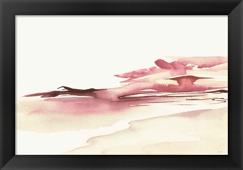 Framed Pink Coastal Sunset Print