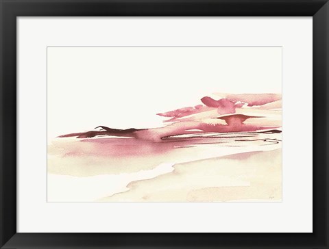 Framed Pink Coastal Sunset Print