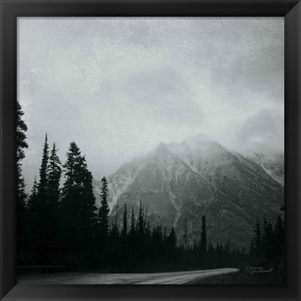 Framed West Coast Wandering III No Words BW Print