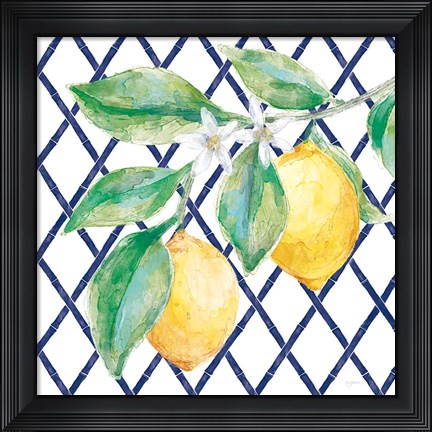 Framed Everyday Chinoiserie Lemons II Print
