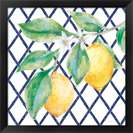 Framed Everyday Chinoiserie Lemons II Print