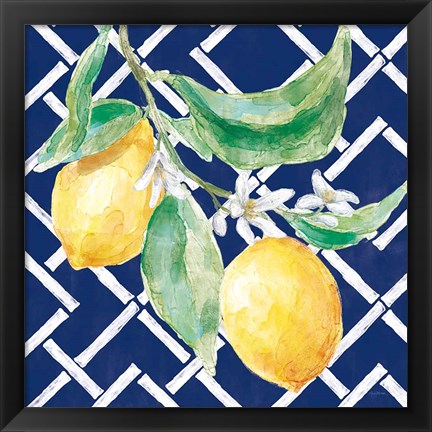 Framed Everyday Chinoiserie Lemons I Print