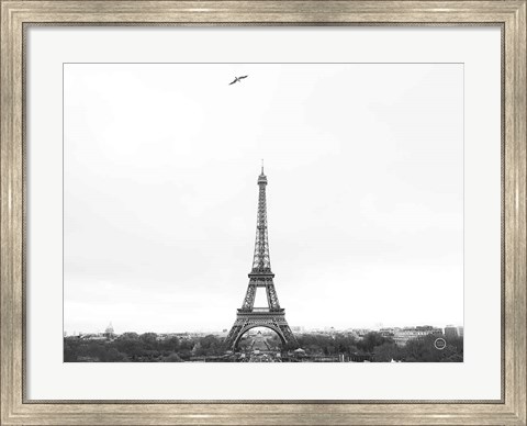 Framed Birds View of Paris Print