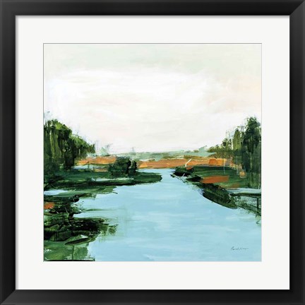 Framed River Flowing Through Print
