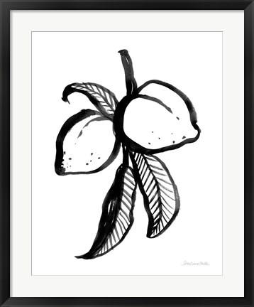 Framed Ink Peaches Print