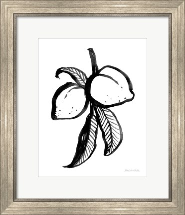 Framed Ink Peaches Print