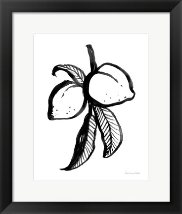 Framed Ink Peaches Print