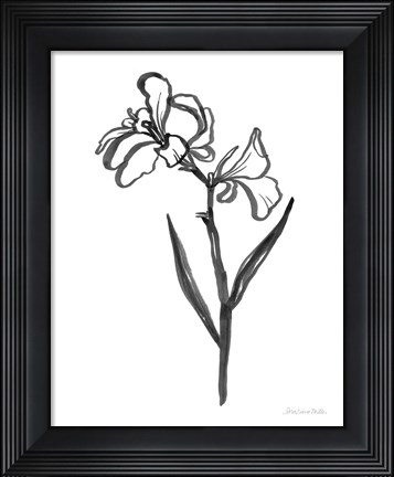 Framed Ink Flower II Print