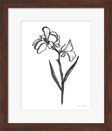 Framed Ink Flower II Print