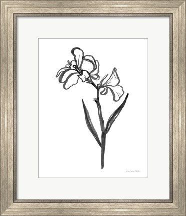 Framed Ink Flower II Print