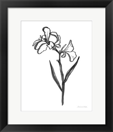 Framed Ink Flower II Print